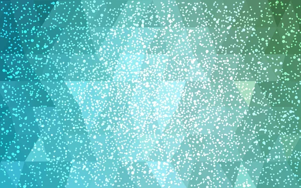 Hellblau grün Vektor Weihnachten Postkarte niedrigen Polygon Hintergrund. — Stockvektor