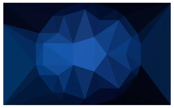 Ciemny niebieski wektor tle piękny kamień geometryczne z dużych diamentów w centrum. — Wektor stockowy