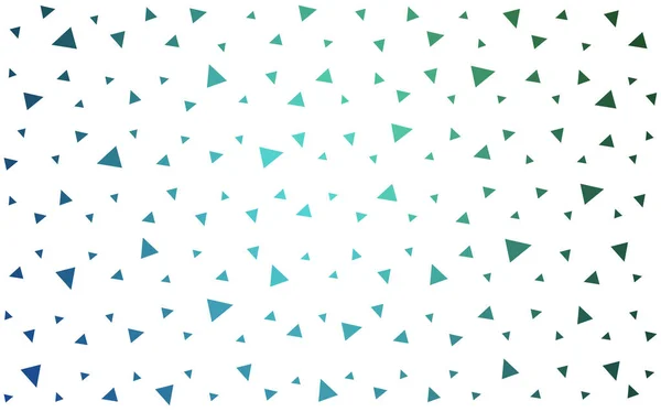 Azul claro Padrão de vetor verde com triângulos coloridos no fundo branco . — Vetor de Stock