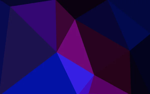 Mehrfarbiges dunkelrosa, blaues polygonales Designmuster, das aus Dreiecken und Farbverlauf im Origami-Stil besteht. — Stockvektor