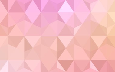 Hafif pembe sarı poligonal tasarım deseni. Üçgenler ve degrade origami tarzı oluşur.