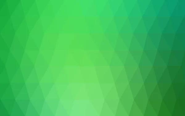 Fondo de mosaico de triángulo vectorial verde claro con transparencias en estilo origami . — Vector de stock