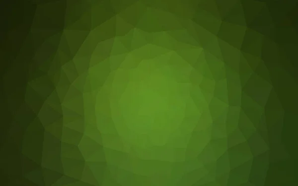 Темно-зеленый многоугольный рисунок, состоящий из треугольников и букв в стиле Фами . — стоковый вектор