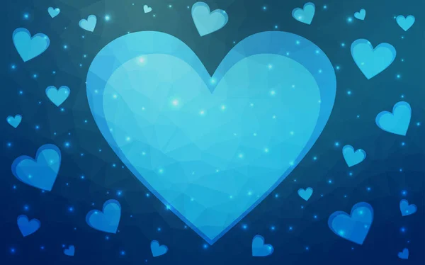 Светло-голубая векторная открытка с Днем Святого Валентина . — стоковый вектор