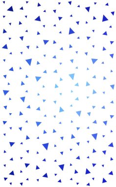 Hafif mavi model beyaz arka plan üzerinde renkli üçgen ile.