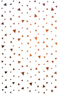 Beyaz arka plan üzerinde renkli üçgen oluşan koyu kırmızı soyut örnek.