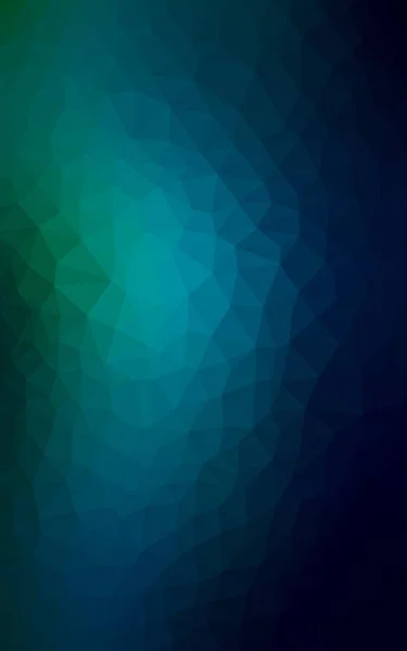 Kolor: niebieski, zielony wielokątne wzorca projektowego. Składają się z gradientu trójkątów w stylu origami. — Zdjęcie stockowe