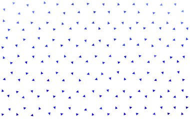 Beyaz arka plan üzerinde renkli üçgen oluşan ışık mavi vektör soyut desen.