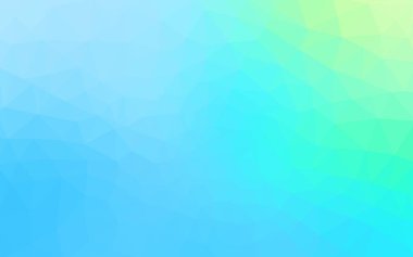 Işık mavi, yeşil vektör çokgen arka plan. Poligonal geometrik üçgen.