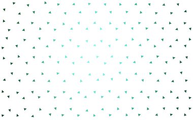 Beyaz arka plan üzerinde renkli üçgen oluşan ışık yeşil vektör soyut desen.