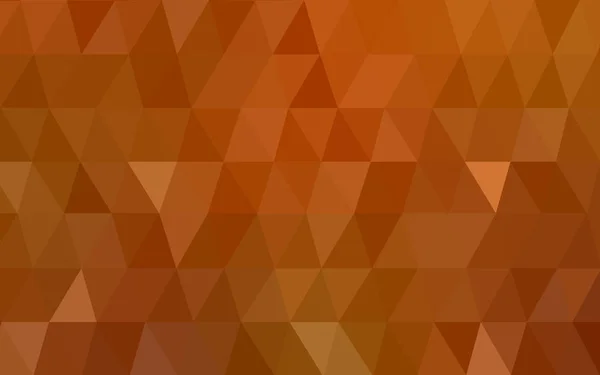 Ljus Orange vector polygonal designmönster. Bestå av gradient trianglar i origami stil. — Stock vektor