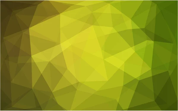 Hellgrünes Vektorpolygonales Designmuster. bestehen aus Gradienten-Dreiecken im Origami-Stil. — Stockvektor