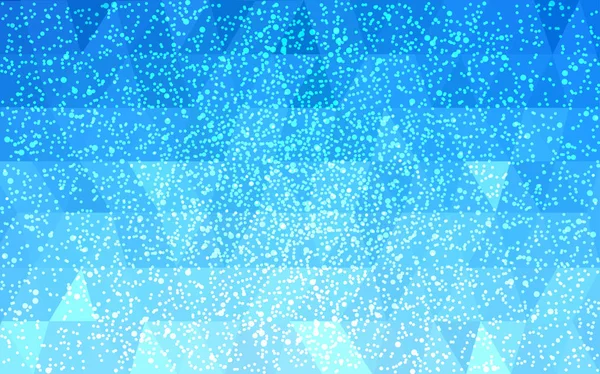 Ανοιχτό μπλε διάνυσμα φόντο κρυστάλλινα νέο έτος με νιφάδες χιονιού. — Διανυσματικό Αρχείο