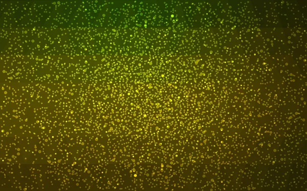Sötét zöld sárga vektor karácsonyi képeslap alacsony sokszög háttér. — Stock Vector
