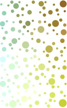 Açık yeşil, sarı renkli küreler desenle. 