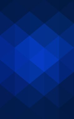 Koyu mavi köşeli tasarım deseni. Origami tarzı degrade üçgenler oluşur.