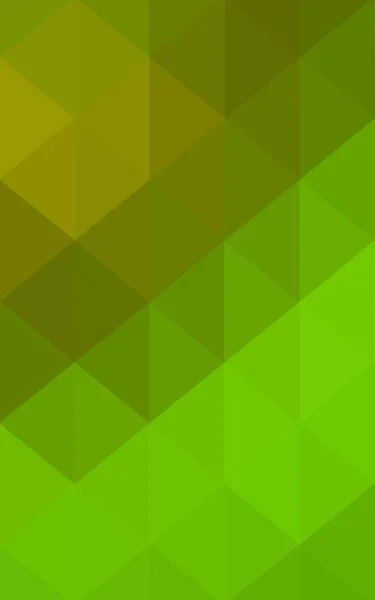 Ljus grön, gul triangel mosaik bakgrund med OH-film i origami stil. — Stockfoto