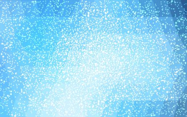 Kar taneleri ile koyu mavi vektör Noel çokgen arka plan.