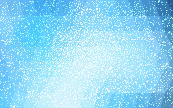 DARK BLUE vector natal polígono fundo com flocos de neve . — Vetor de Stock
