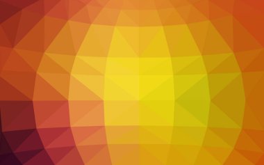 Işık kırmızı, sarı vektör asetat origami tarzı ile üçgen mozaik arka plan.