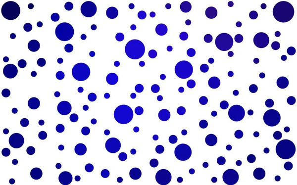 Mörk blå vektor mönster med färgade kulor. — Stock vektor