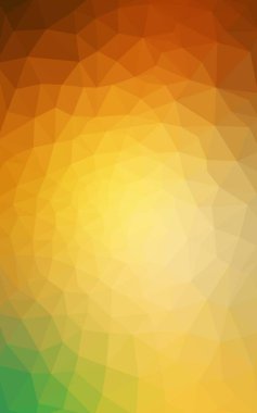 Açık yeşil, sarı Lowpoly arka plan boşluk ile. Kullanılan geçirgenlik maskesi.