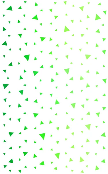 Ljus grön abstrakt mönster består av färgade trianglar på vit bakgrund. — Stockfoto