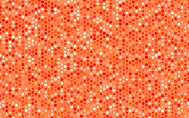 Dairelerden oluşan hafif turuncu vektör çizimi. İşiniz için noktalı gradyan tasarımı. Renkli benekli yarım ton biçiminde yaratıcı geometrik arkaplan.