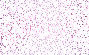 Koyu pembe vektör desen renkli küreler ile. Noktalı resim tarzında beyaz arka plan üzerinde daireler yinelenen geometrik örnek.