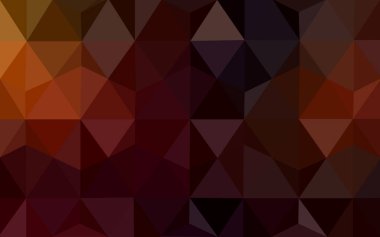 Koyu kırmızı vektör poligonal tasarım deseni. Origami tarzı degrade üçgenler oluşur.