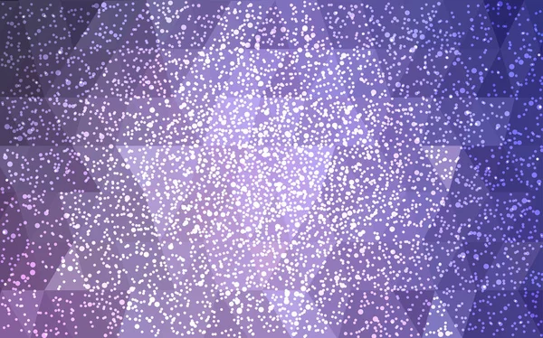 Світло Фіолетовий вектор Різдвяний багатокутник з сніжинками . — стоковий вектор