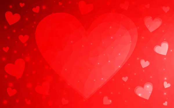 Light Red vetor saudação Cartão Feliz Dia dos Namorados . —  Vetores de Stock