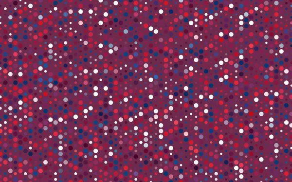 Ljusblå, rött vektor mönster med färgade kulor. — Stock vektor