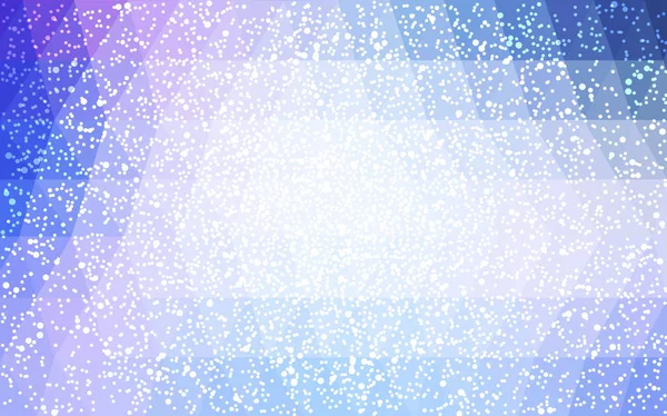 Light Pink, Blue vector christmas polygon background with snowflakes. — Stock Vector