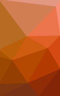 Açık turuncu üçgen mozaik renkli saydamlar origami tarzı ile.