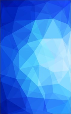 Açık mavi üçgen mozaik renkli saydamlar origami tarzı ile.