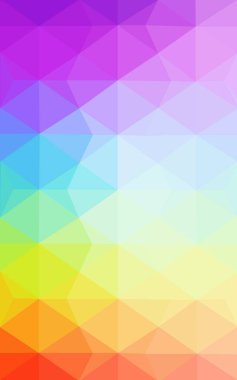 Işık çok renkli çokgen arka plan. Poligonal geometrik üçgen.