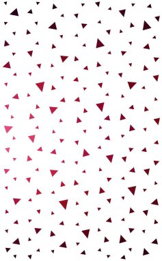 Renkli üçgen oluşan koyu kırmızı soyut geometrik arka plan.