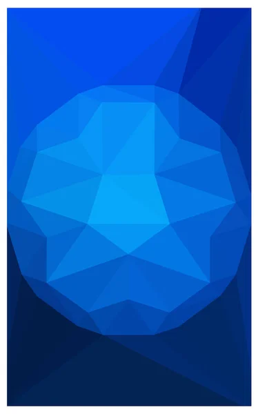Donker blauwe prachtige geometrische Gemstone achtergrond met een grote diamant in centrum. — Stockfoto