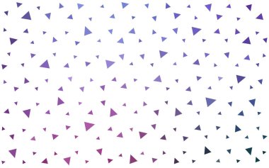 Mor ışık, vektör soyut desen beyaz arka plan üzerinde renkli üçgen oluşan pembe.