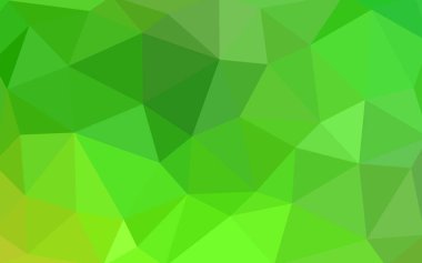 Işık yeşil vektör poligonal tasarım deseni. Origami tarzı degrade üçgenler oluşur.