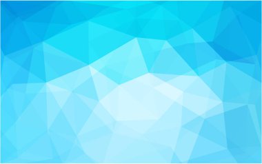 Hafif mavi vektör poligonal tasarım deseni. Origami tarzı degrade üçgenler oluşur.