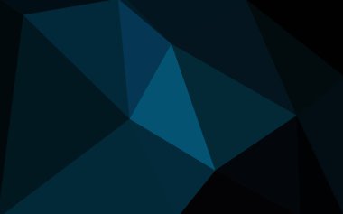 Koyu mavi vektör poligonal tasarım deseni. Origami tarzı degrade üçgenler oluşur.