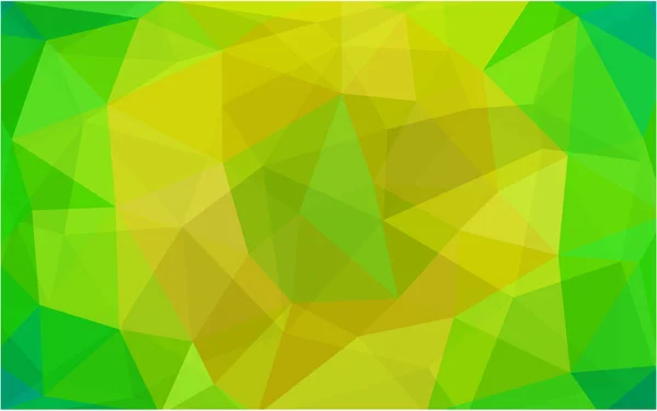 Světle zelená, žlutá vektorové pozadí mozaika trojúhelník s fólie ve stylu origami. — Stockový vektor