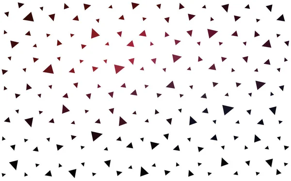 Dunkelrotes Vektor-abstraktes Muster, bestehend aus farbigen Dreiecken auf weißem Hintergrund. — Stockvektor