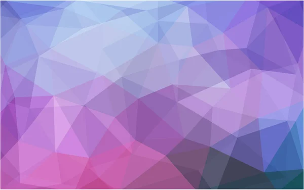 Dunkelrosa, blauer Vektor-Polygon abstrakter Hintergrund. polygonales geometrisches Dreieck. — Stockvektor