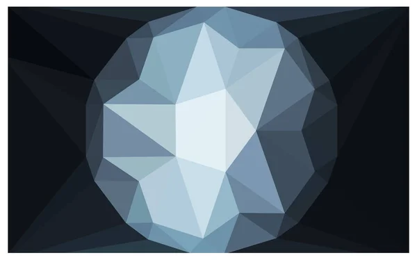 Ciemny niebieski wektor tle piękny kamień geometryczne z dużych diamentów w centrum. — Wektor stockowy