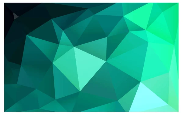 Padrão de design poligonal vetorial verde claro. Consistem em triângulos gradientes no estilo origami . — Vetor de Stock