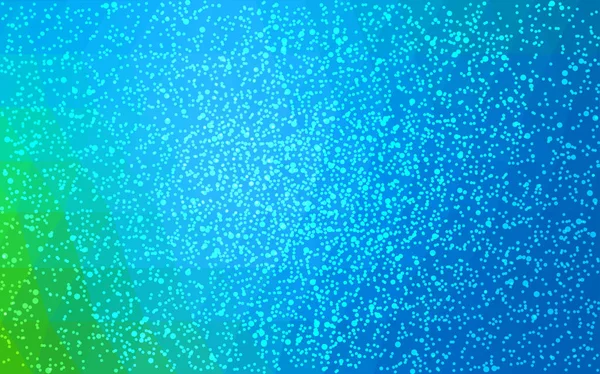 Ljus blå, gröna vector nyår crystal bakgrund med snöflingor. — Stock vektor