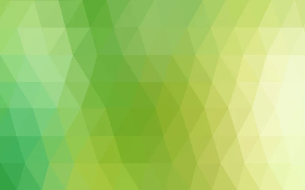 Verde chiaro Vettore triangolo mosaico di sfondo con trasparenze in stile origami . — Vettoriale Stock